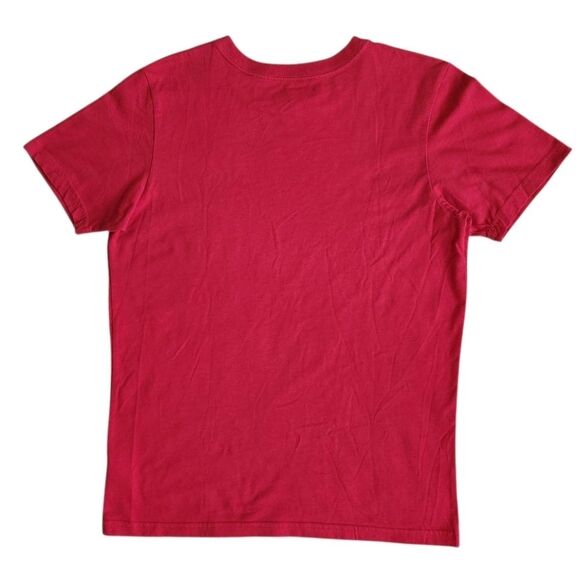 Adidas Big Boys Classic Jersey T-Shirts Red Short Sleeve Crew Neck 14-16 Size L - Picture 4 of 9